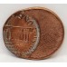 UNITED STATES OF AMERICA . UNDATED . ONE 1 CENT COIN . ERROR . MIS-STRIKE